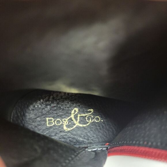 Portuguese Red Suede Leather & Snakeskin Block Heel Point Boots - Picture 13 of 14